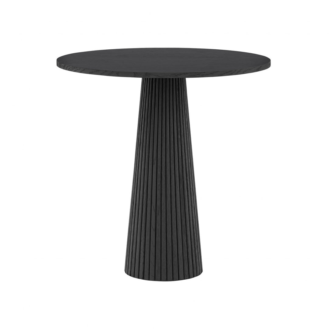 Leckford Ribbed Occasional Table Black Oak