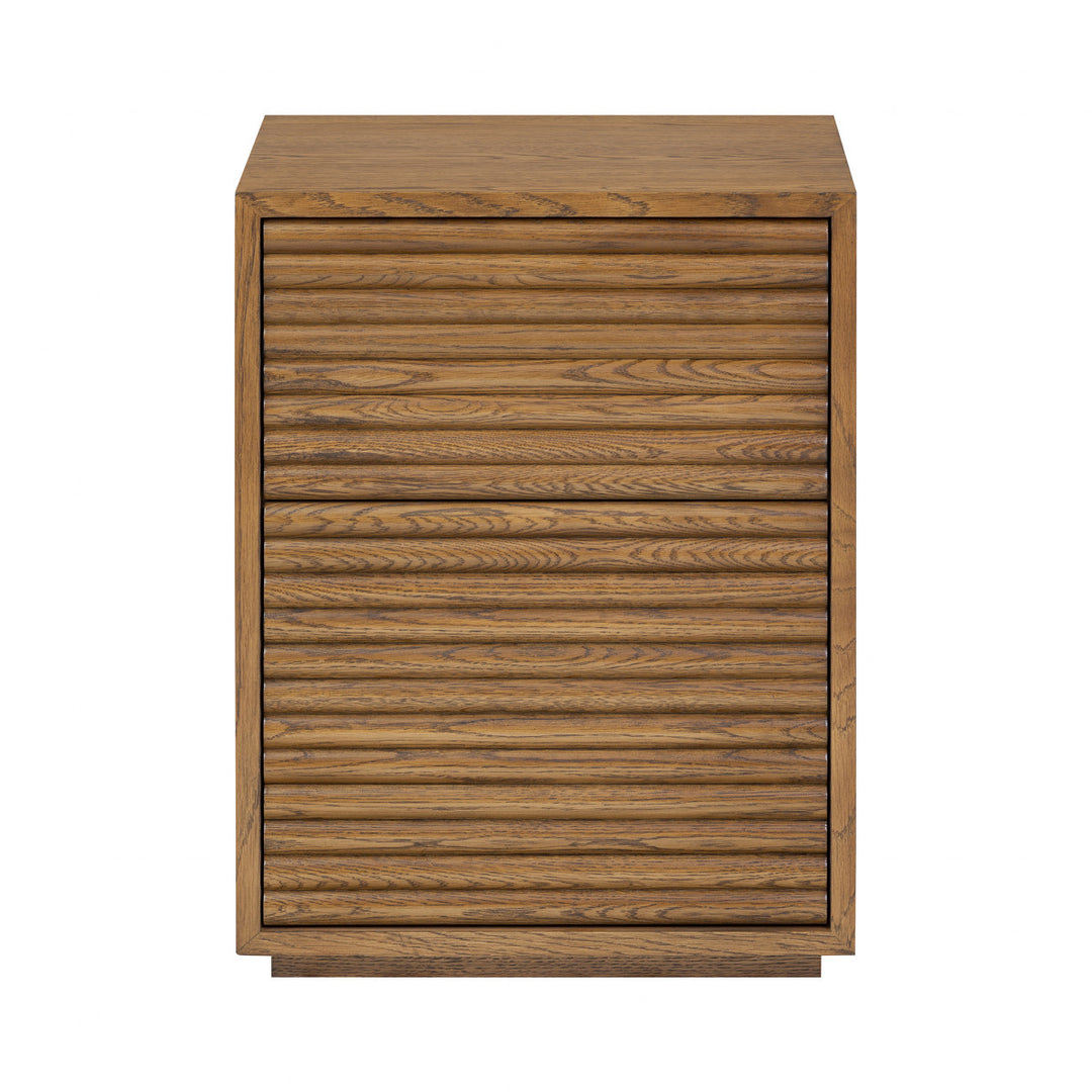 Charlton Bedside Table Oak in Walnut Finish