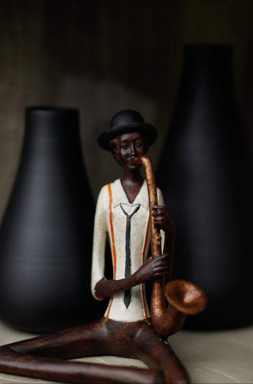 Sitting Jazz Band Saxophonist