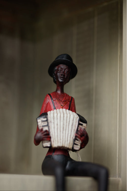 Sitting Jazz Band Squeeze Box