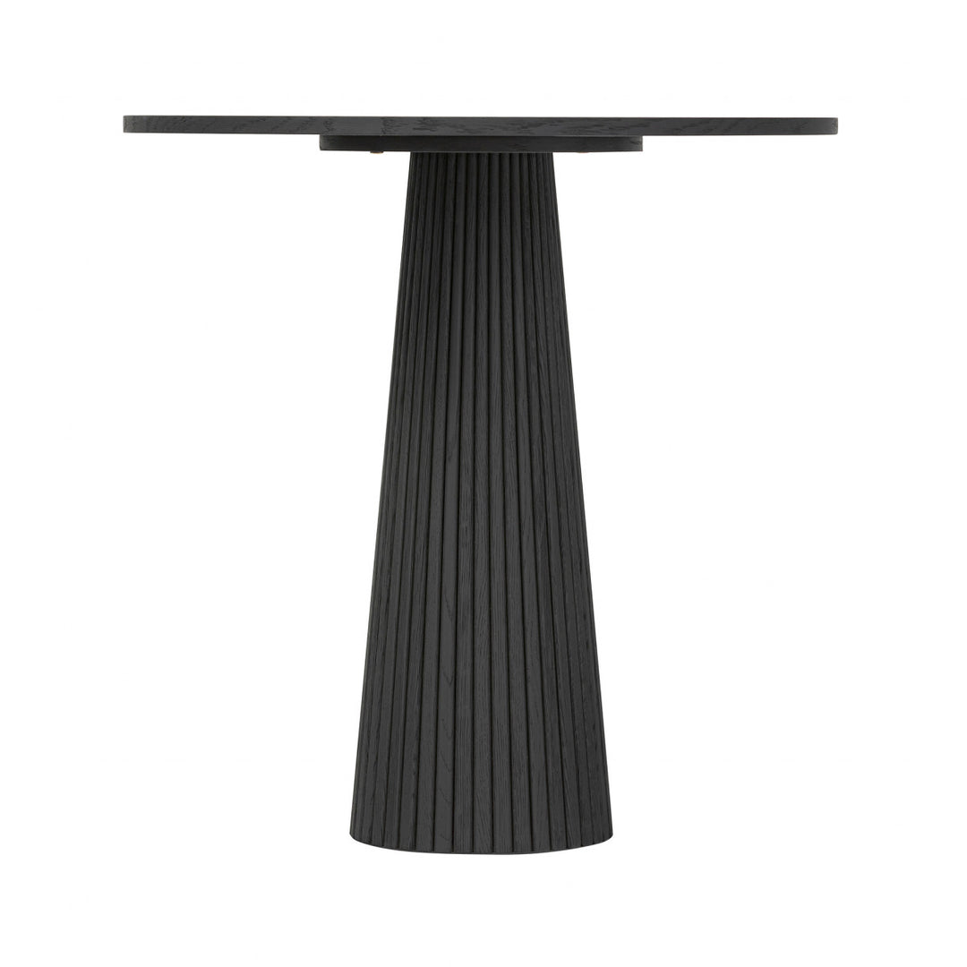 Leckford Ribbed Occasional Table Black Oak