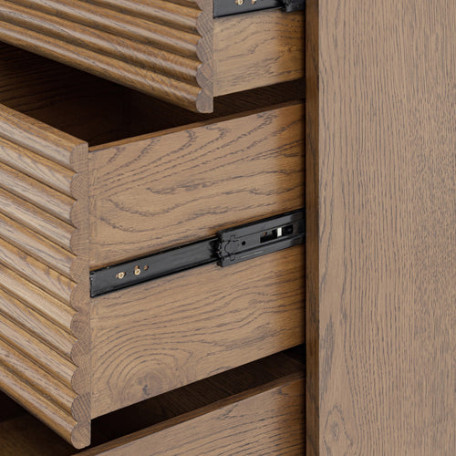 Charlton Chest of Drawers Oak in Walnut Finish