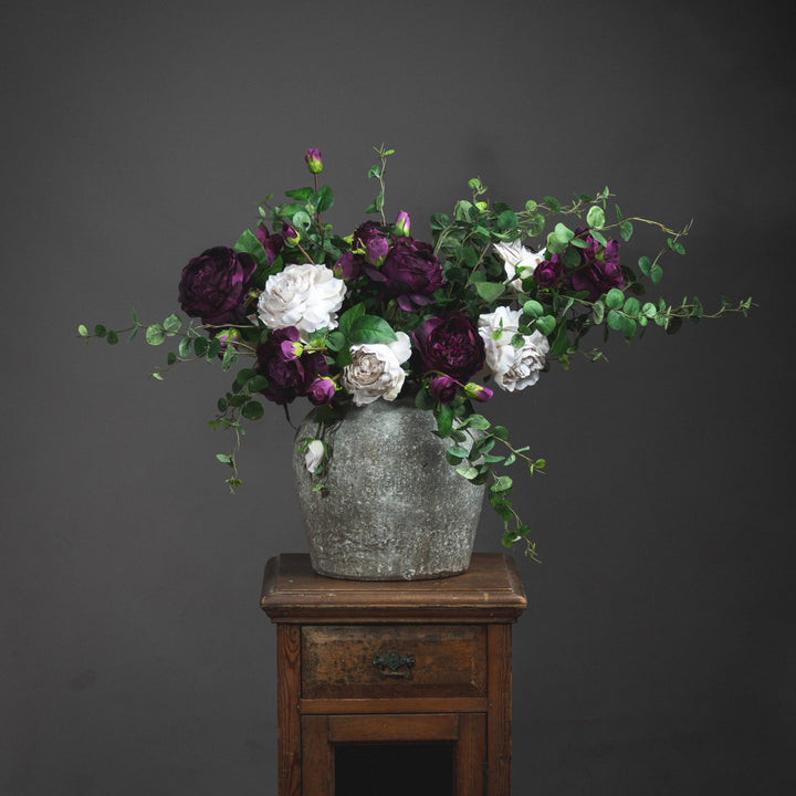 Aged Stone Ceramic Vase by Hill Interiors