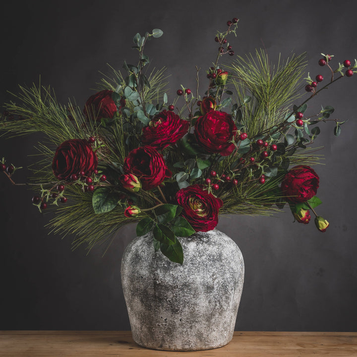 Aged Stone Ceramic Vase by Hill Interiors
