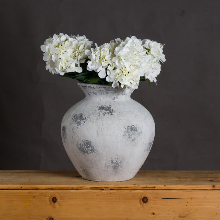 Downton Large Antique White Vase by Hill Interiors