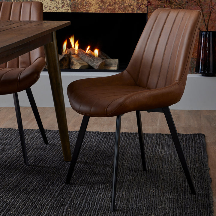 Malmo Tan Dining Chair by Hill Interiors
