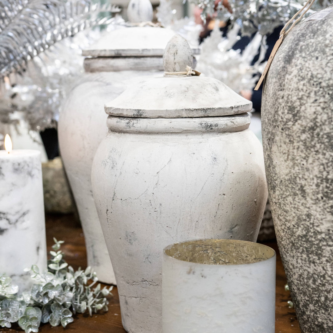Bloomville Large Stone Ginger Jar by Hill Interiors