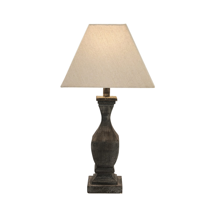 Incia Fluted Wooden Table Lamp by Hill Interiors