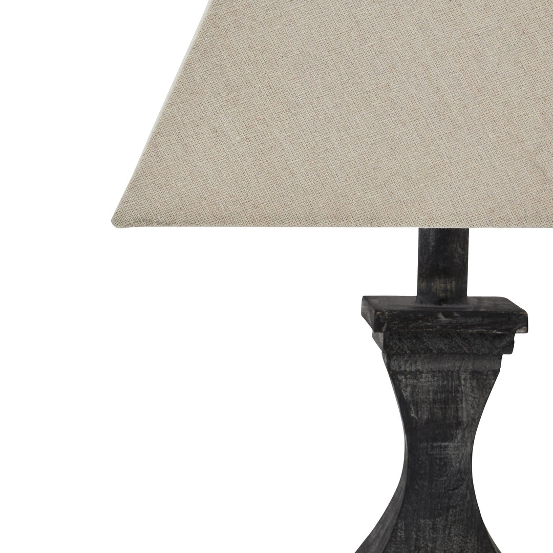 Incia Fluted Wooden Table Lamp by Hill Interiors