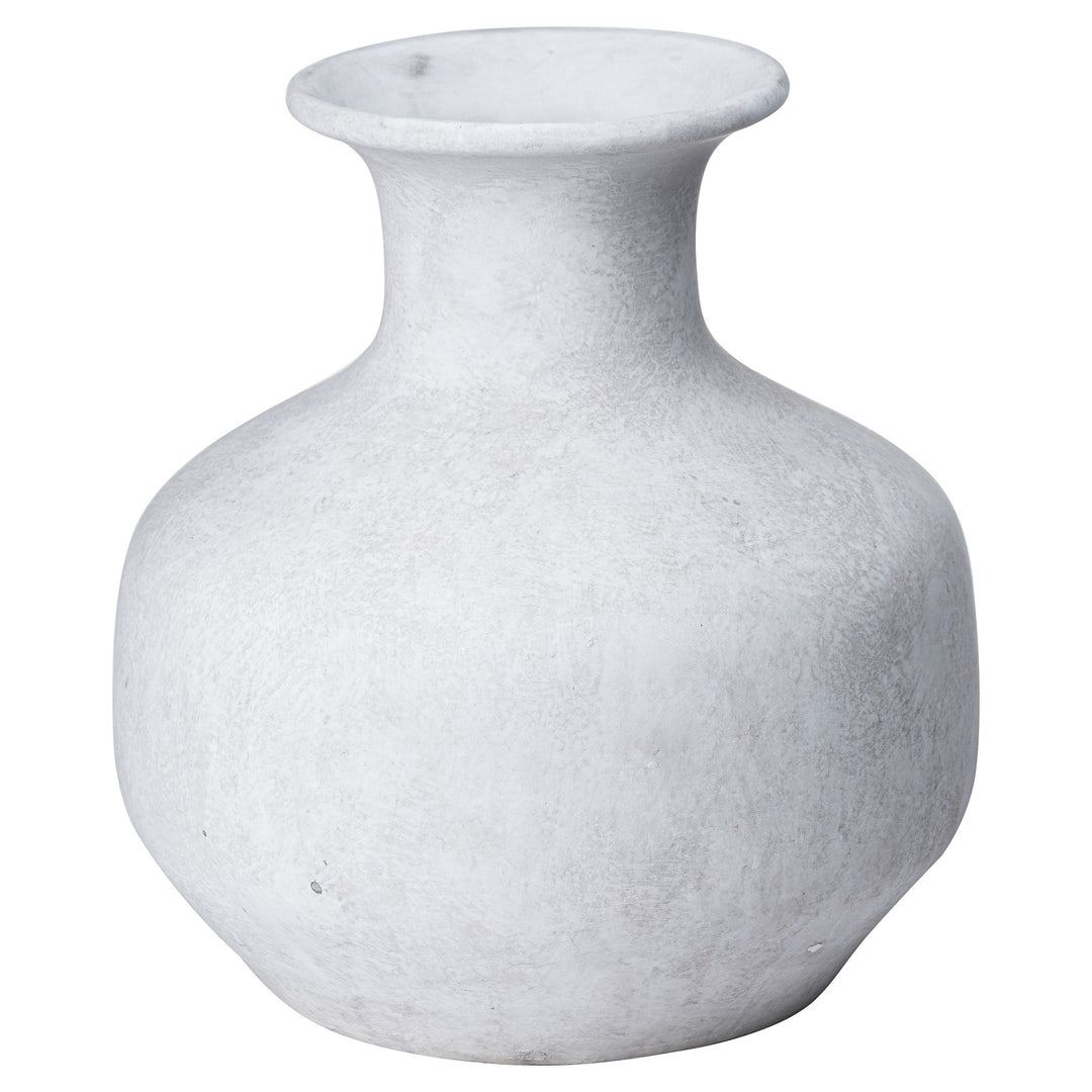 Darcy Squat Stone Vase by Hill Interiors