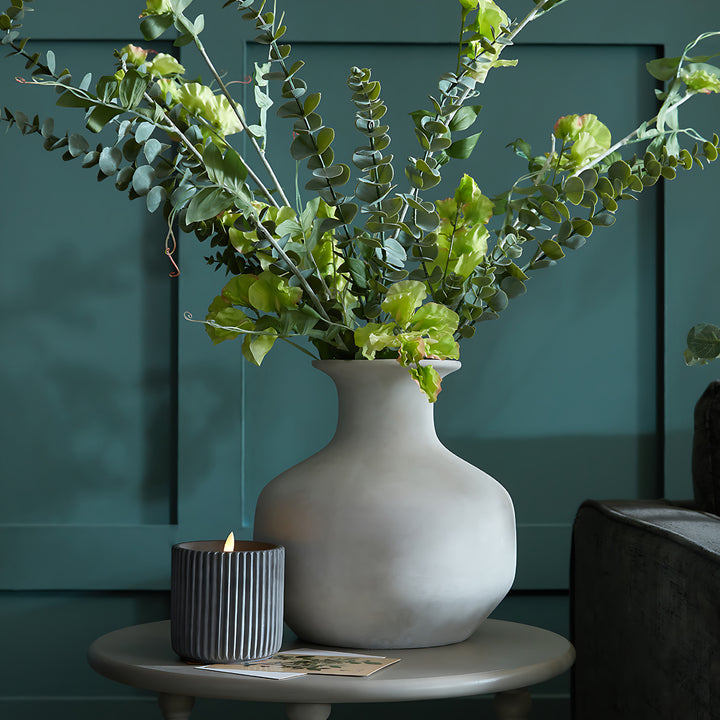 Darcy Squat Stone Vase by Hill Interiors