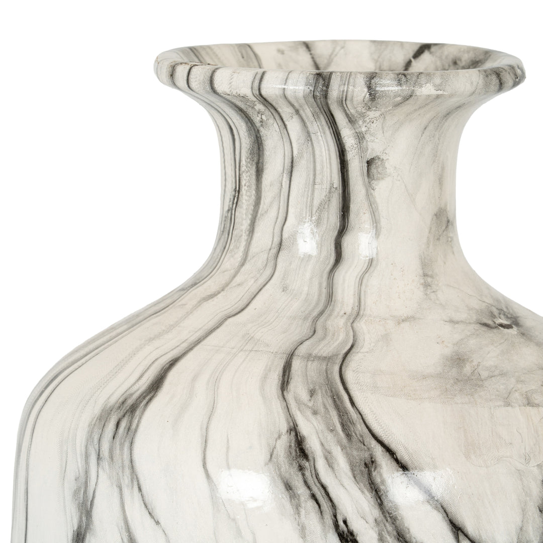 Marble Effect Squat Vase by Hill Interiors