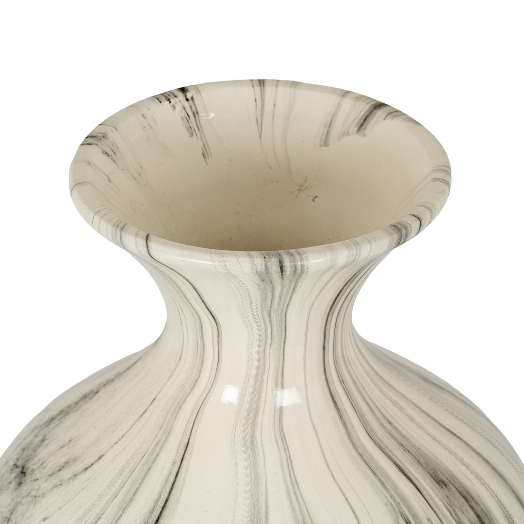 Marble Effect Ellipse Large Vase by Hill Interiors
