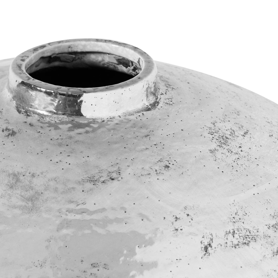 Hammered Silver Astral Vase by Hill Interiors