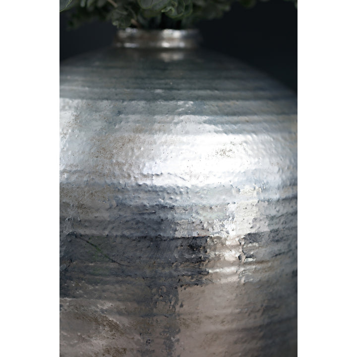 Hammered Silver Astral Vase by Hill Interiors