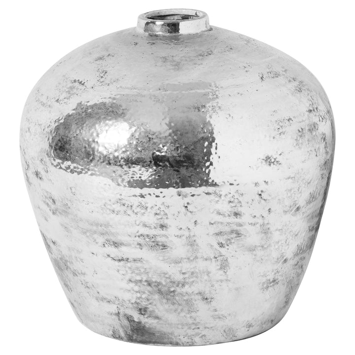 Hammered Silver Astral Vase by Hill Interiors