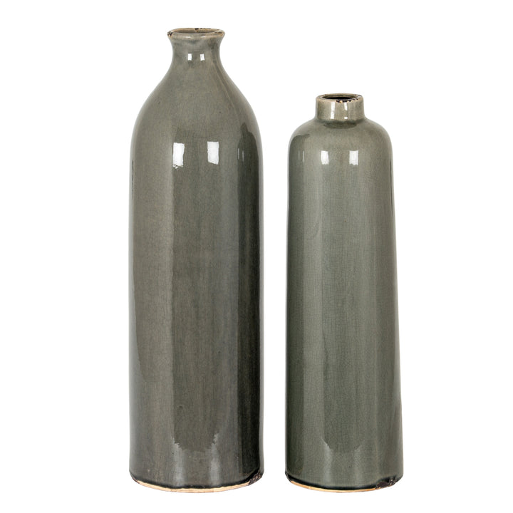Garda Grey Glazed Gisela Vase by Hill Interiors