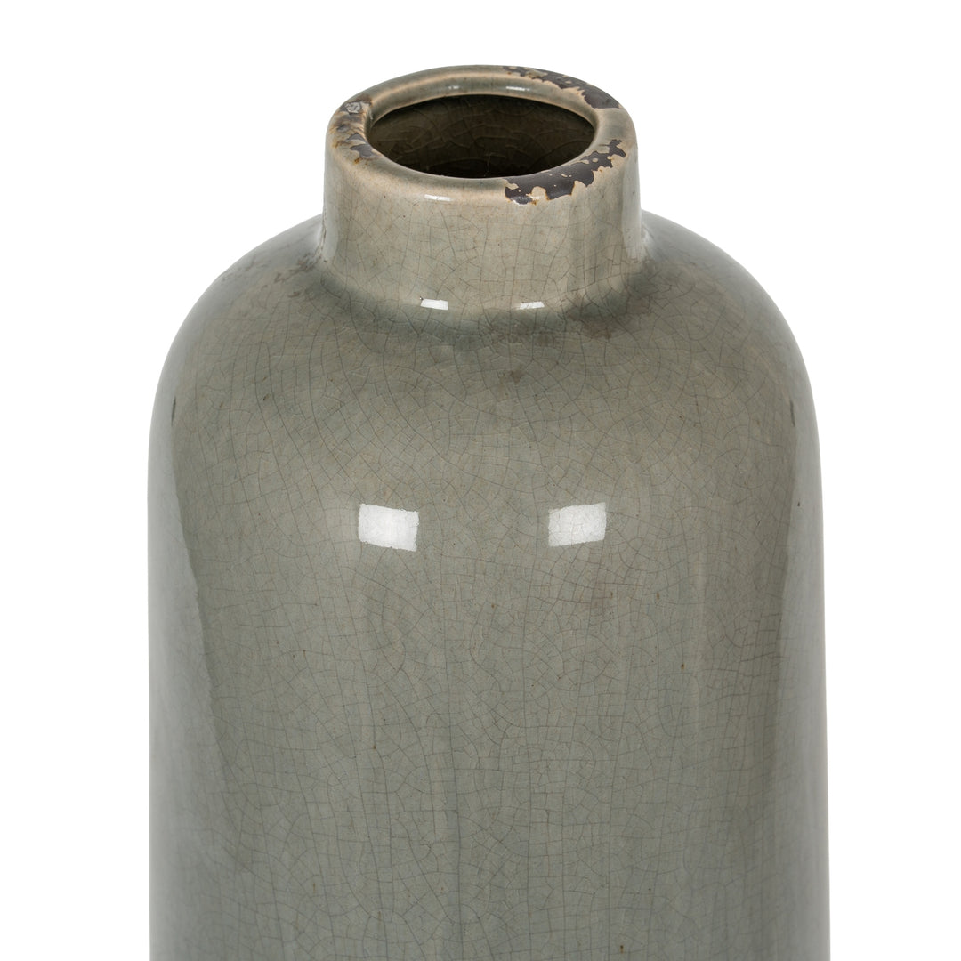 Garda Grey Glazed Raine Vase by Hill Interiors