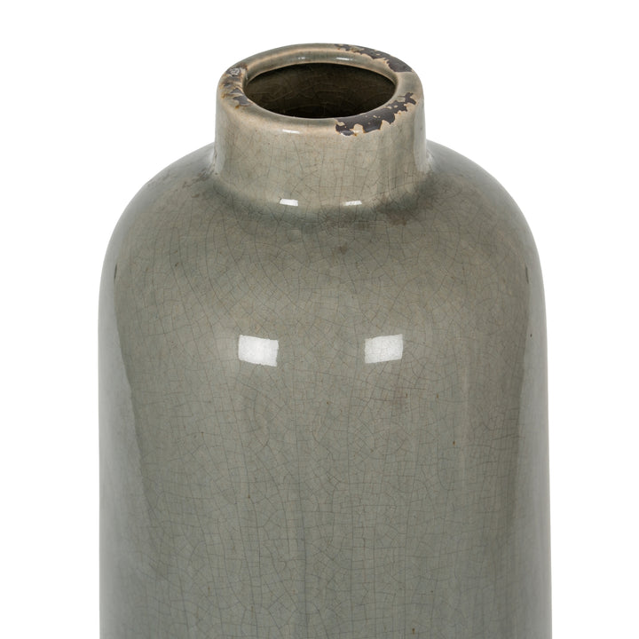 Garda Grey Glazed Raine Vase by Hill Interiors
