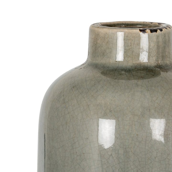 Garda Grey Glazed Raine Vase by Hill Interiors