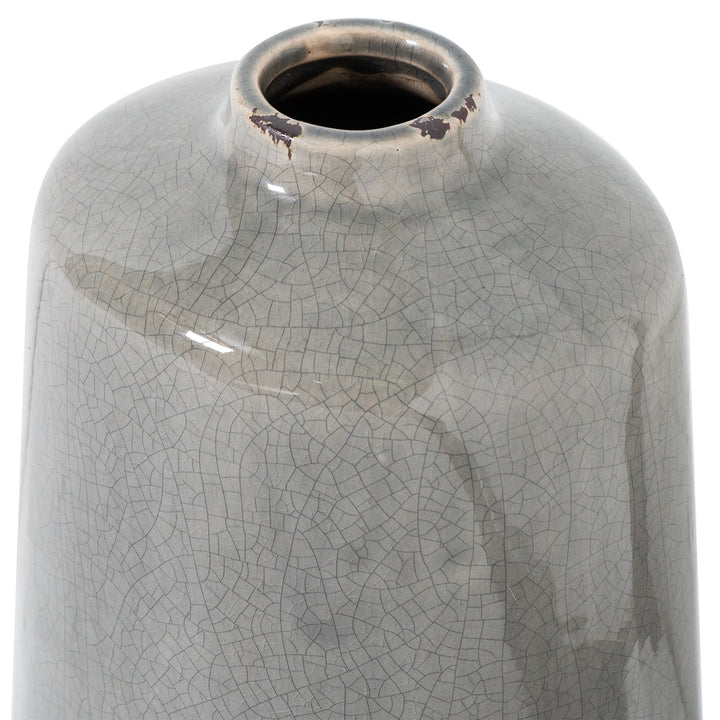 Garda Grey Glazed Liv Vase by Hill Interiors