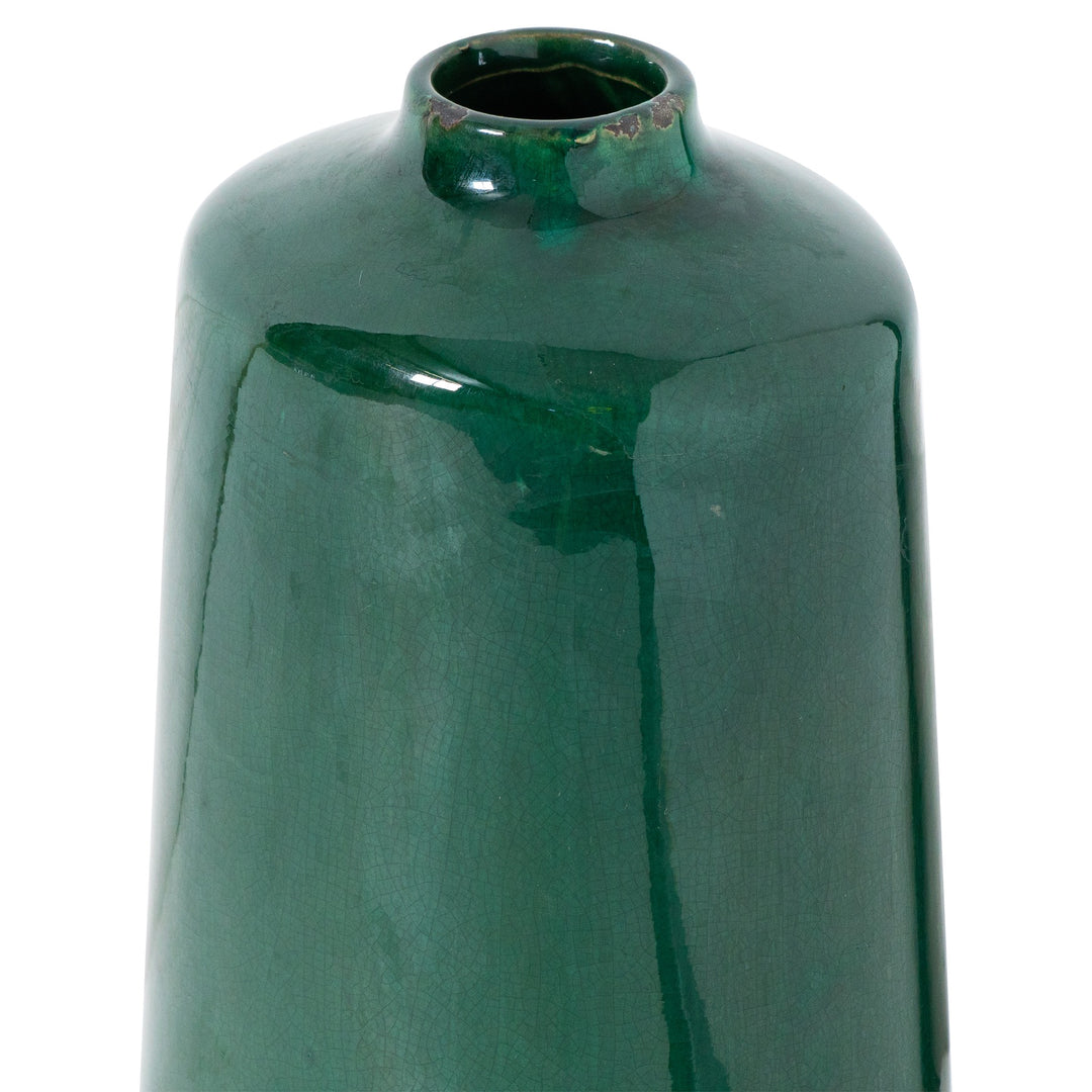 Garda Emerald Glazed Liv Vase by Hill Interiors