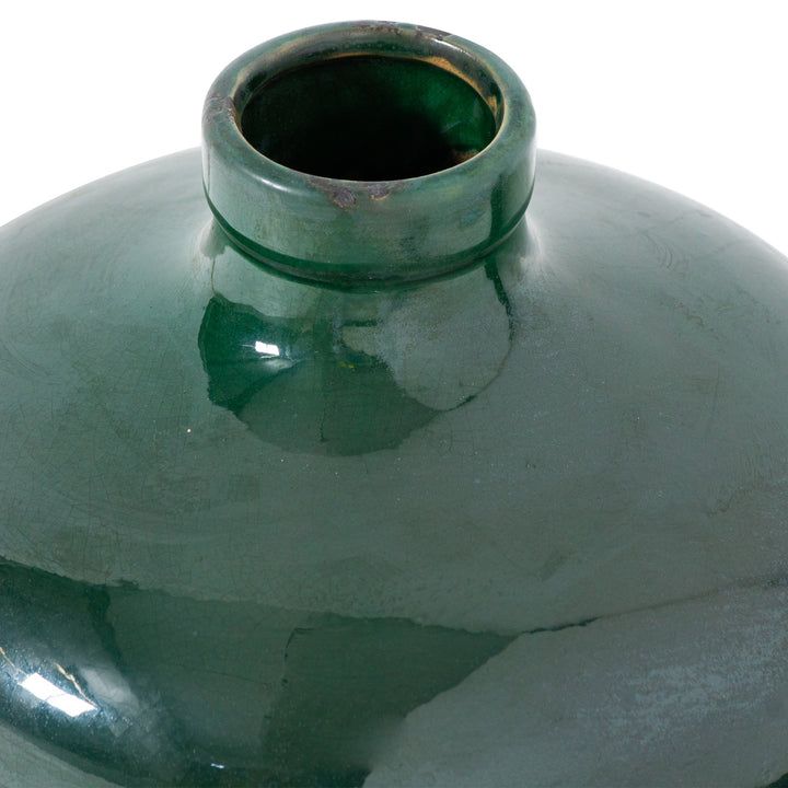 Garda Emerald Glazed Eve Vase by Hill Interiors