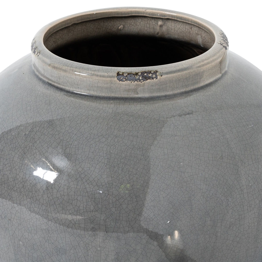 Garda Grey Glazed Juniper Vase by Hill Interiors