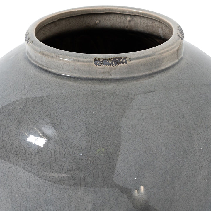 Garda Grey Glazed Juniper Vase by Hill Interiors