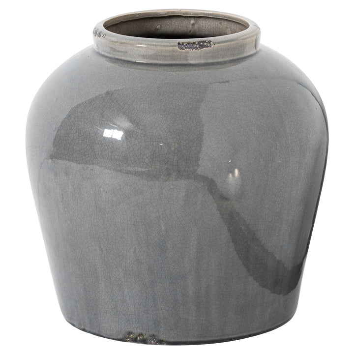 Garda Grey Glazed Juniper Vase by Hill Interiors