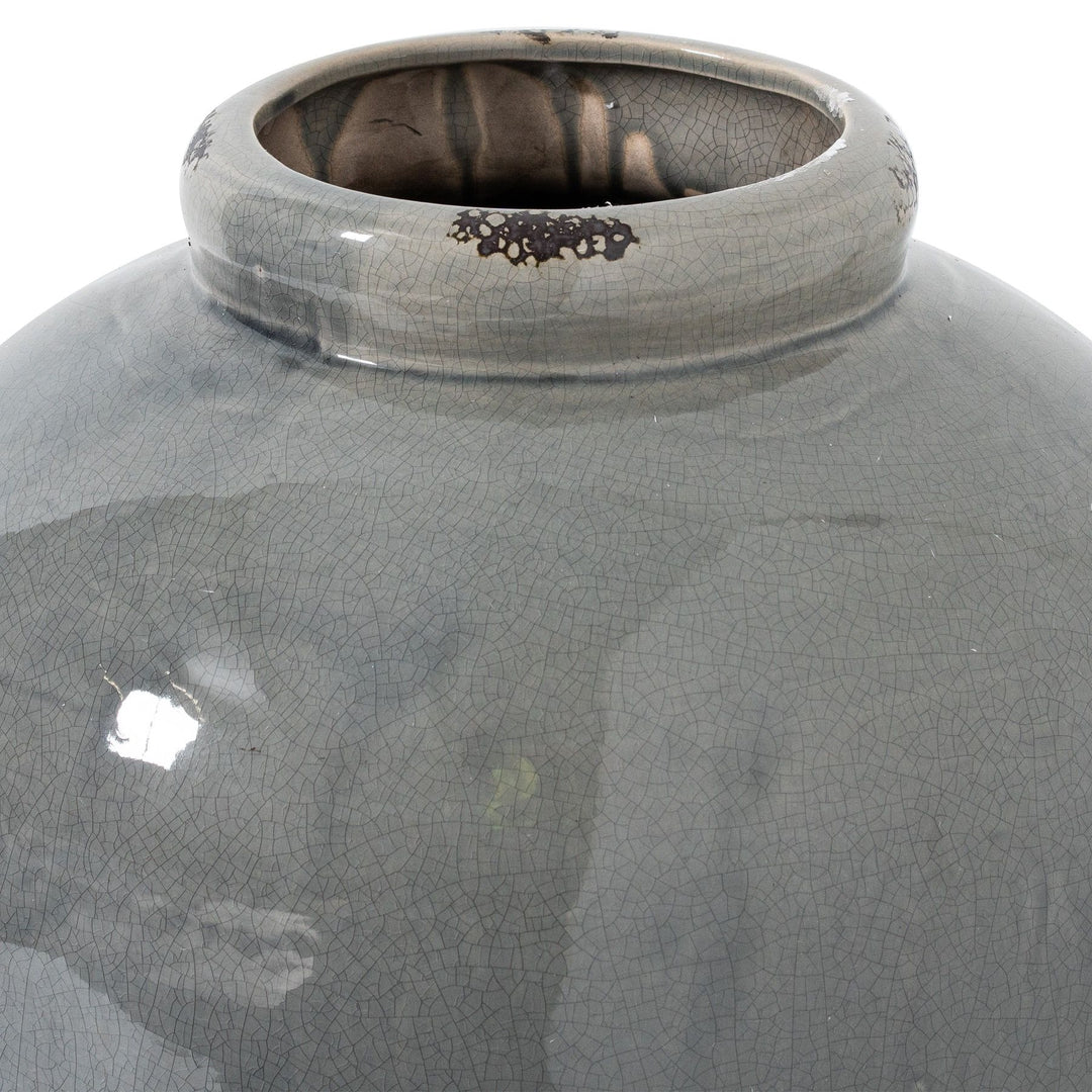 Garda Grey Glazed Tall Juniper Vase by Hill Interiors