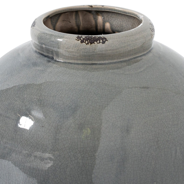 Garda Grey Glazed Tall Juniper Vase by Hill Interiors