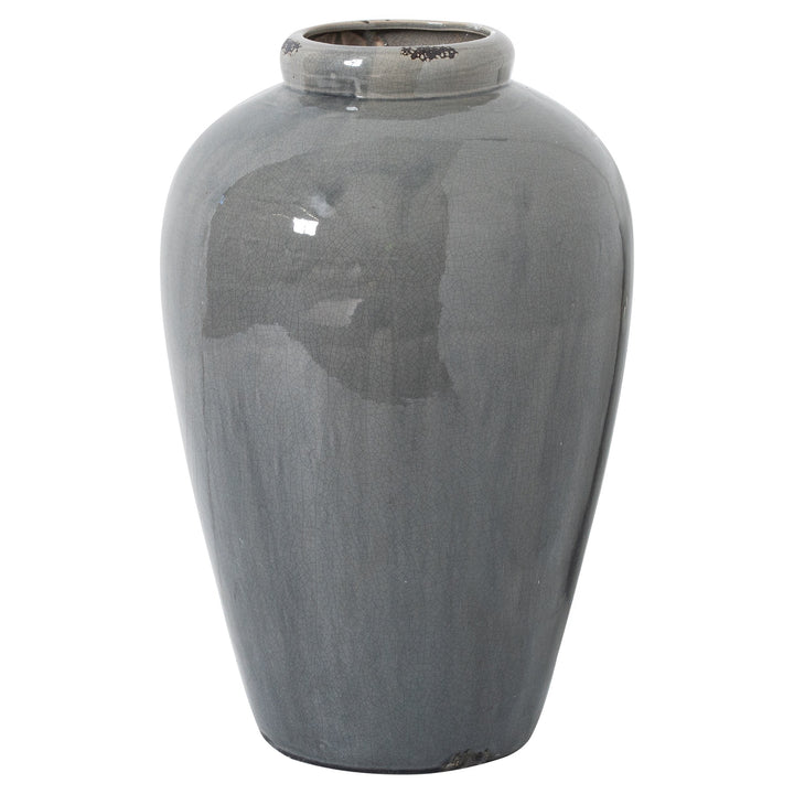 Garda Grey Glazed Tall Juniper Vase by Hill Interiors