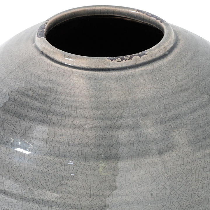 Garda Grey Glazed Tiber Vase by Hill Interiors