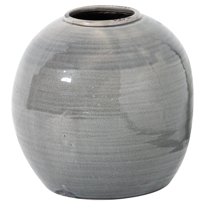 Garda Grey Glazed Tiber Vase by Hill Interiors