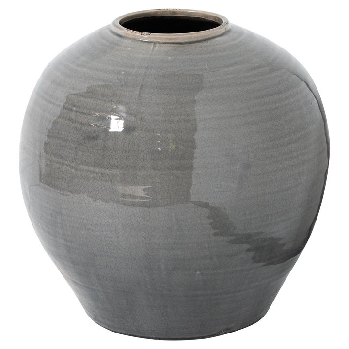 Garda Grey Glazed Regola Vase by Hill Interiors
