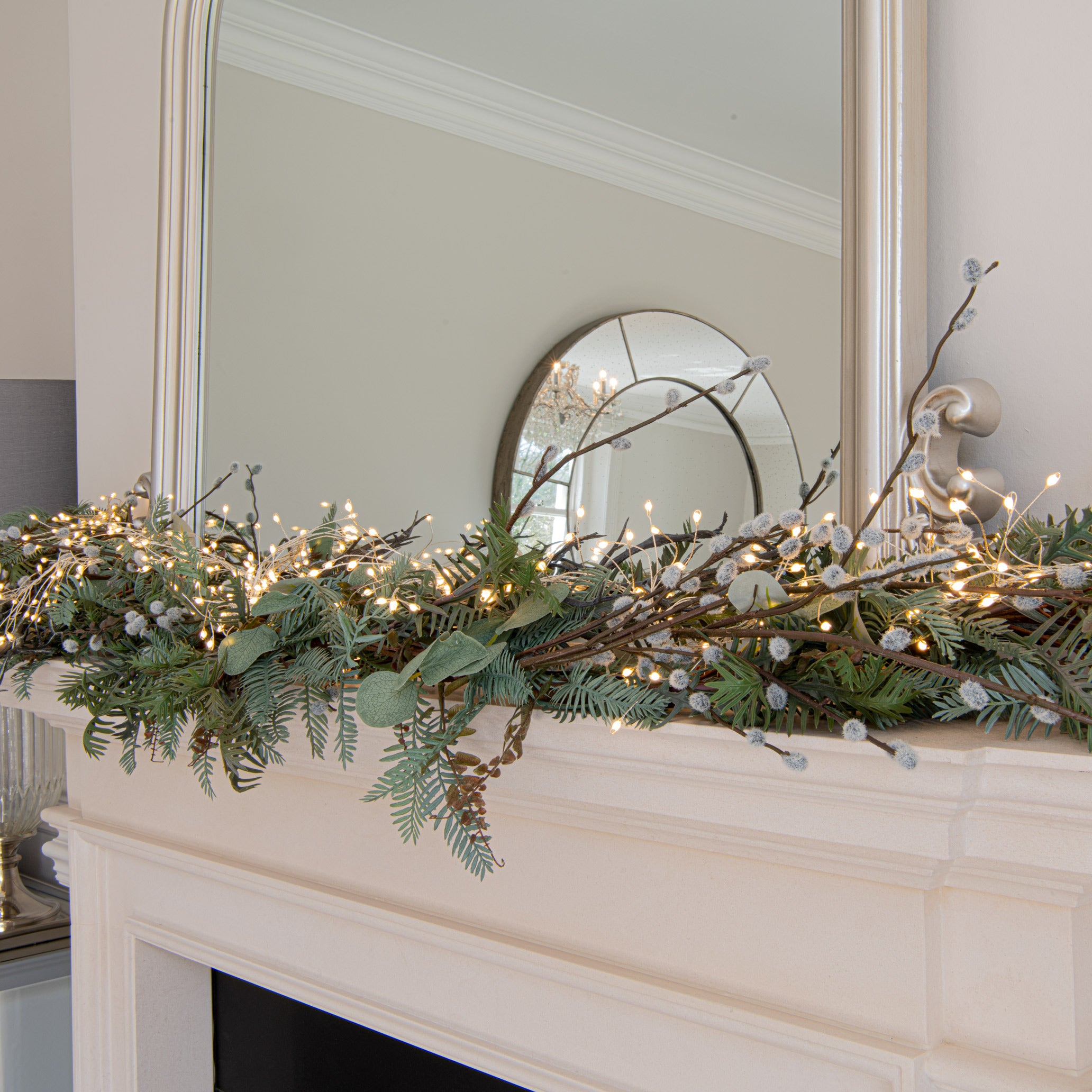 2.75m\9ft Plug-In LED 8 Sequence Warm White Cluster String by Hill Interiors