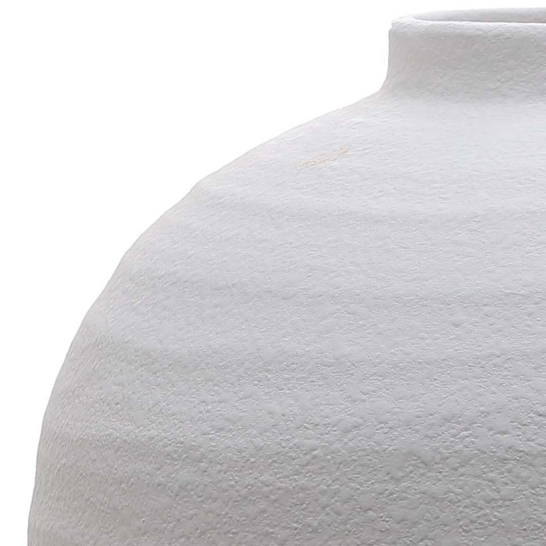 Tiber Matt White Ceramic Vase by Hill Interiors