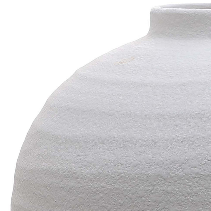 Tiber Matt White Ceramic Vase by Hill Interiors