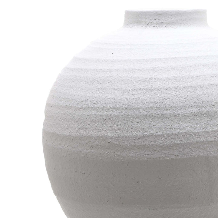 Tiber Large Matt White Ceramic Vase by Hill Interiors