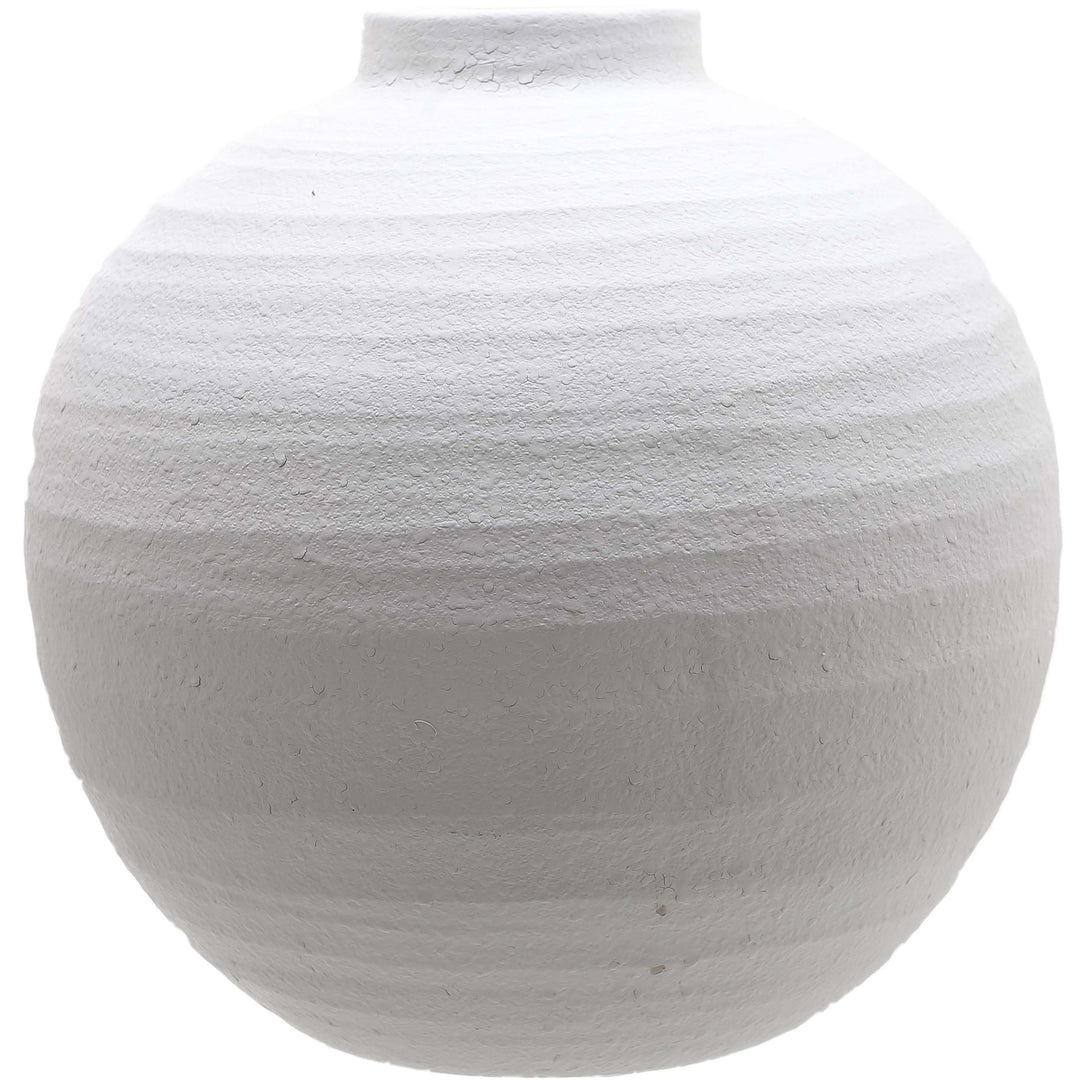 Tiber Large Matt White Ceramic Vase by Hill Interiors