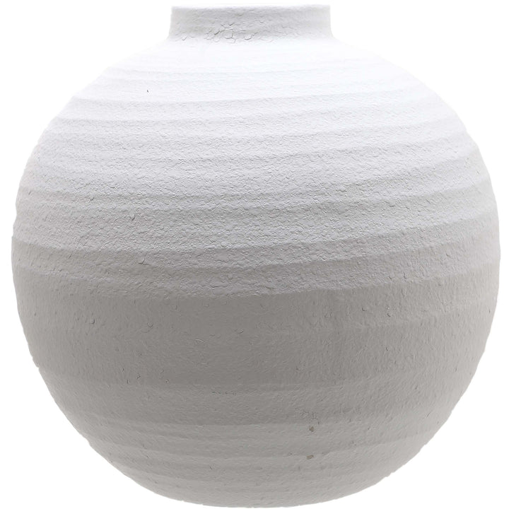 Tiber Large Matt White Ceramic Vase by Hill Interiors