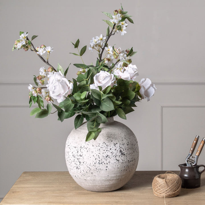 Tiber Stone Ceramic Vase by Hill Interiors