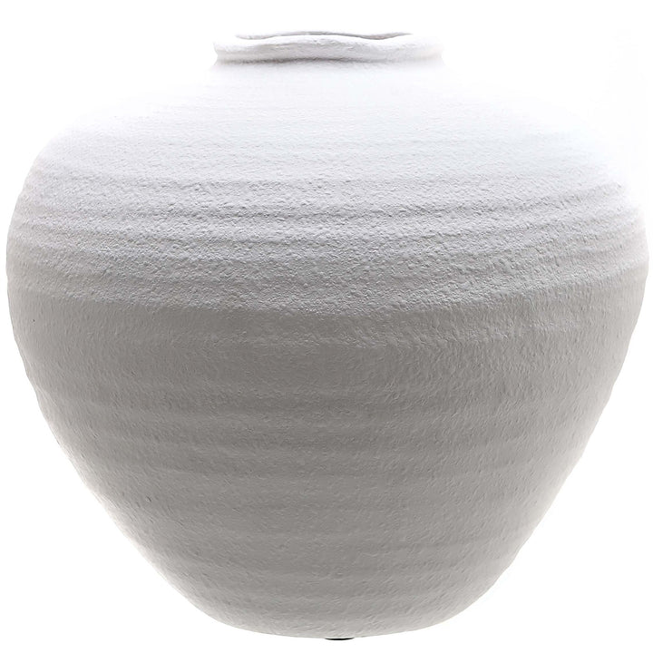Regola Matt White Ceramic Vase by Hill Interiors