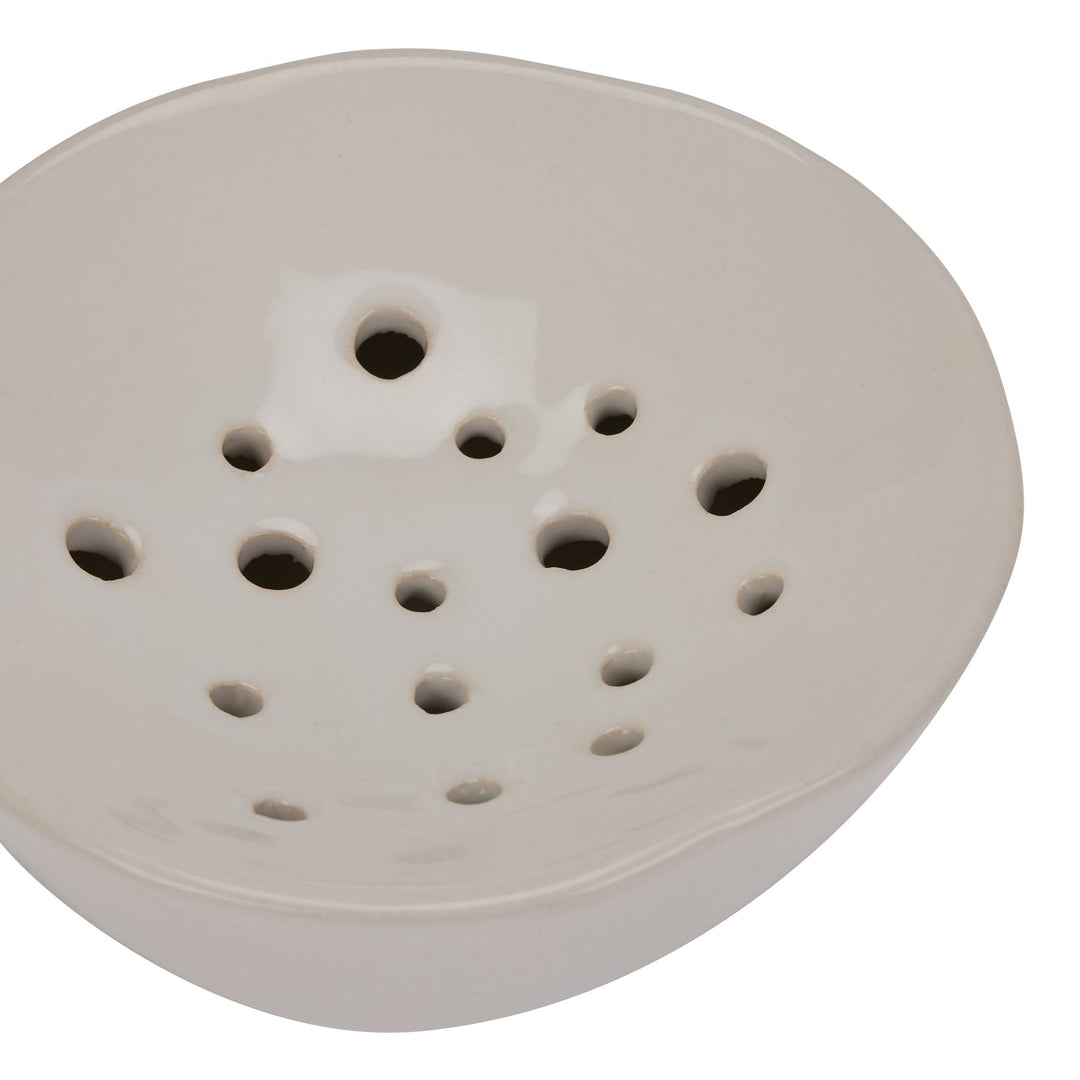 Off White Ceramic Flower Frog by Hill Interiors