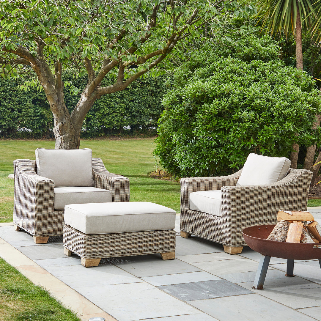 Capri Collection Outdoor Foot Stool by Hill Interiors