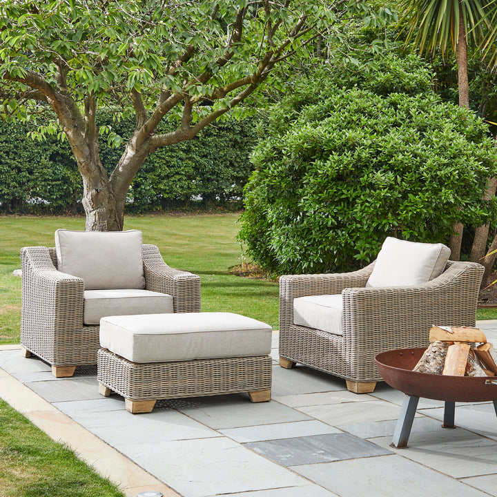 Capri Collection Outdoor Foot Stool by Hill Interiors