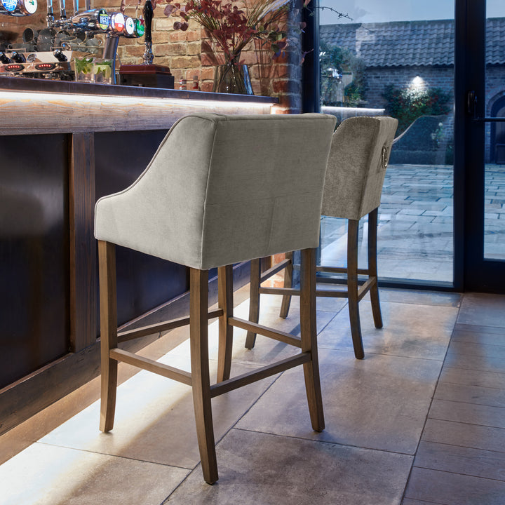 Epsom Grey Bar Stool by Hill Interiors