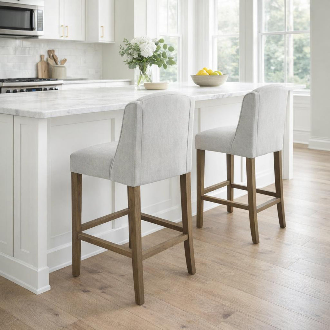 Compton Grey Bar Stool by Hill Interiors