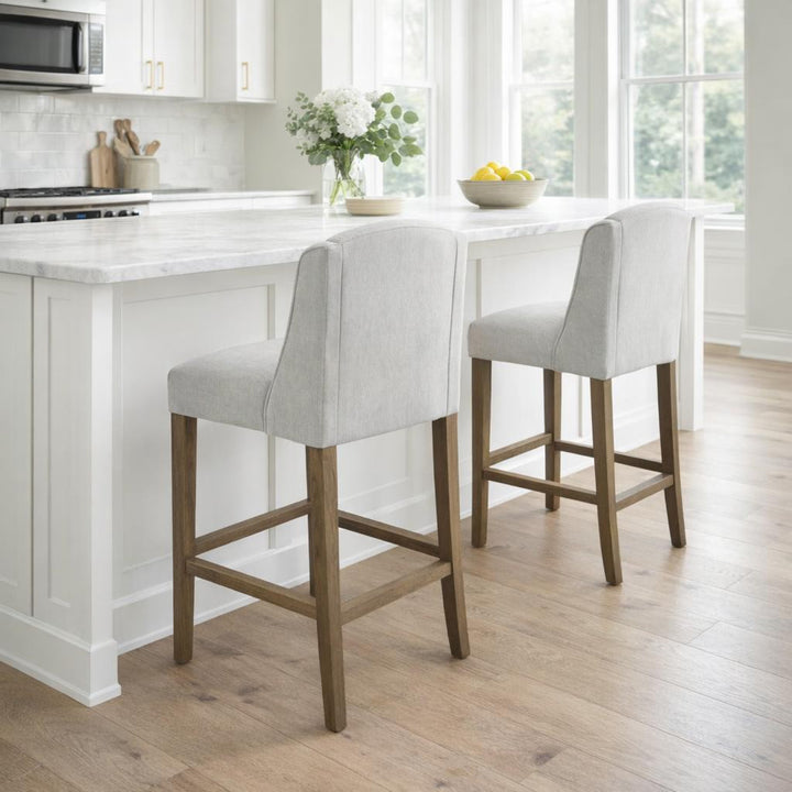 Compton Grey Bar Stool by Hill Interiors